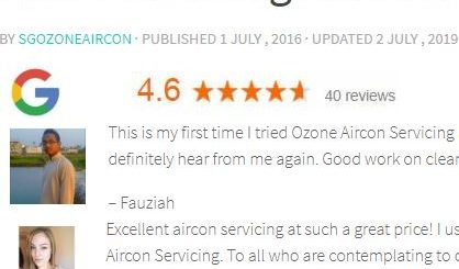 sgozoneaircon.com aircon servicing review